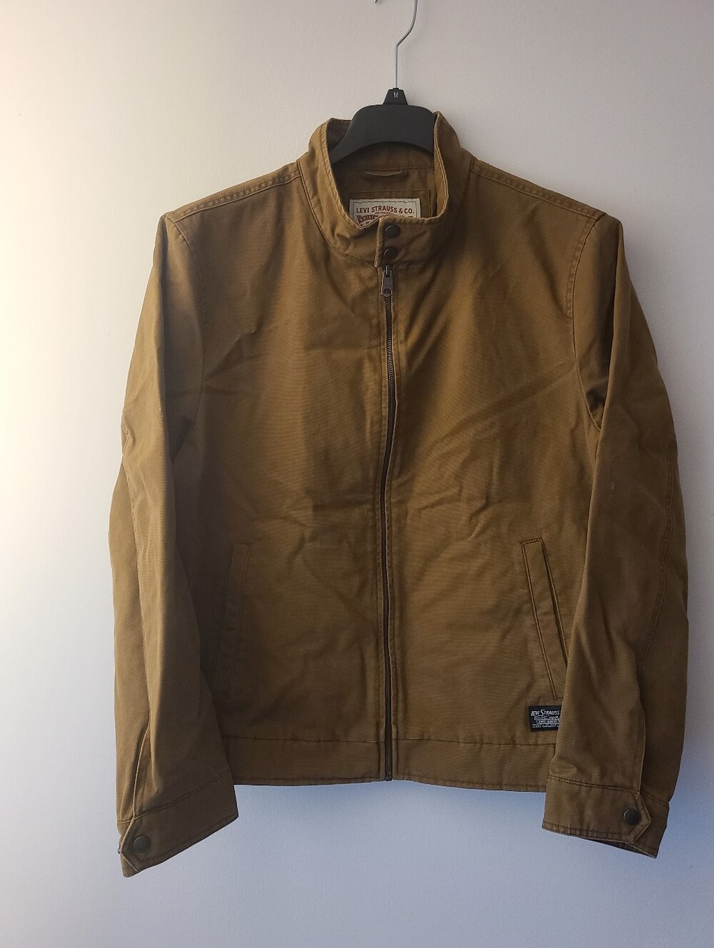 Levi's Men's Tan Canvas Zip Jacket Mens Size Medium